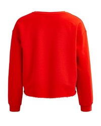 roter bedruckter Oversize Pullover von Vila