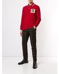 roter bedruckter Polo Pullover von Kent & Curwen