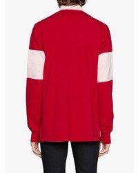 roter bedruckter Polo Pullover von Gucci
