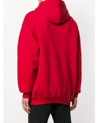 roter bedruckter Pullover mit einem Kapuze von Balenciaga