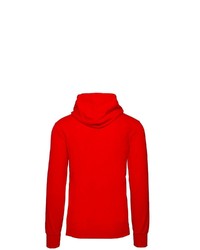 roter bedruckter Pullover mit einem Kapuze von Champion