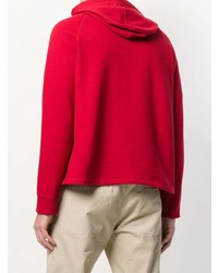 roter bedruckter Pullover mit einem Kapuze von Valentino