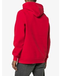 roter bedruckter Pullover mit einem Kapuze von Burberry