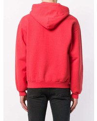 roter bedruckter Pullover mit einem Kapuze von Balenciaga