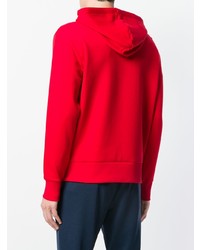 roter bedruckter Pullover mit einem Kapuze von BOSS HUGO BOSS