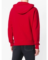 roter bedruckter Pullover mit einem Kapuze von AMI Alexandre Mattiussi