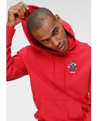 roter bedruckter Pullover mit einem Kapuze von Levi's