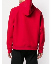 roter bedruckter Pullover mit einem Kapuze von Calvin Klein Jeans