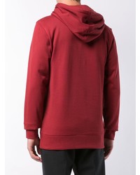roter bedruckter Pullover mit einem Kapuze von Y-3