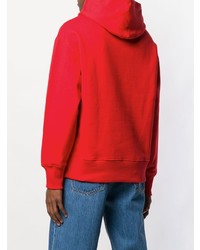 roter bedruckter Pullover mit einem Kapuze von Tommy Jeans