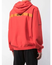 roter bedruckter Pullover mit einem Kapuze von Heron Preston