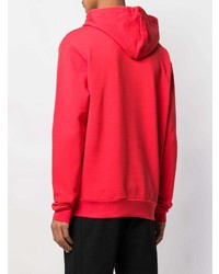 roter bedruckter Pullover mit einem Kapuze von Roberto Cavalli