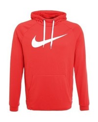 roter bedruckter Pullover mit einem Kapuze von Nike