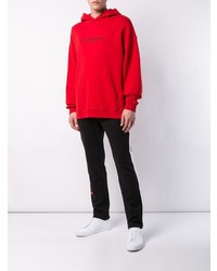 roter bedruckter Pullover mit einem Kapuze von Givenchy