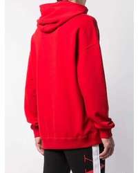 roter bedruckter Pullover mit einem Kapuze von Givenchy