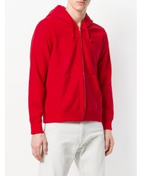 roter bedruckter Pullover mit einem Kapuze von Wacko Maria