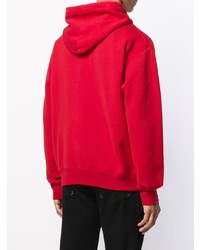 roter bedruckter Pullover mit einem Kapuze von DSQUARED2