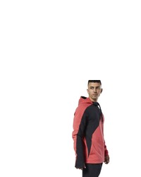 roter bedruckter Pullover mit einem Kapuze von Reebok