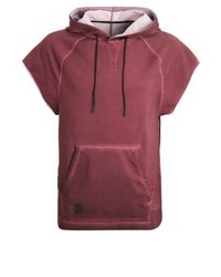 roter bedruckter Pullover mit einem Kapuze von Reebok