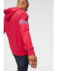 roter bedruckter Pullover mit einem Kapuze von Superdry