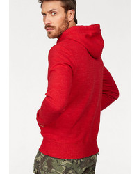 roter bedruckter Pullover mit einem Kapuze von Superdry Kapuzensweatshirt »PREMIUM GOODS TRI HOOD«