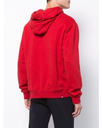 roter bedruckter Pullover mit einem Kapuze von Mostly Heard Rarely Seen 8-Bit