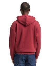 roter bedruckter Pullover mit einem Kapuze von Tom Tailor Denim