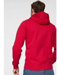 roter bedruckter Pullover mit einem Kapuze von Tommy Hilfiger
