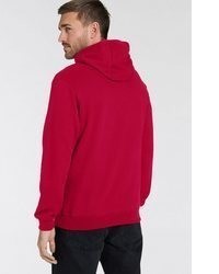 roter bedruckter Pullover mit einem Kapuze von Vans