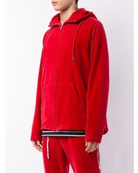 roter bedruckter Pullover mit einem Kapuze von Mastermind Japan