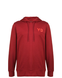 roter bedruckter Pullover mit einem Kapuze von Y-3
