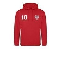 roter bedruckter Pullover mit einem Kapuze von Youth Designz