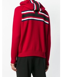 roter bedruckter Pullover mit einem Kapuze von Givenchy