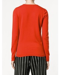 roter bedruckter Pullover mit einem Rundhalsausschnitt von Bella Freud