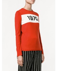 roter bedruckter Pullover mit einem Rundhalsausschnitt von Bella Freud