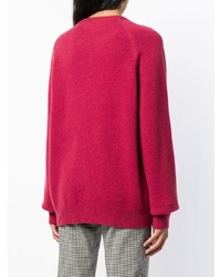 roter bedruckter Pullover mit einem Rundhalsausschnitt von Bottega Veneta
