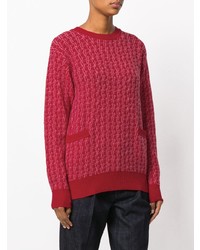 roter bedruckter Pullover mit einem Rundhalsausschnitt von Marni