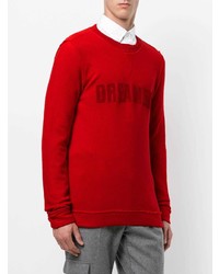 roter bedruckter Pullover mit einem Rundhalsausschnitt von Dondup