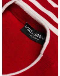 roter bedruckter Pullover mit einem Rundhalsausschnitt von Dolce & Gabbana