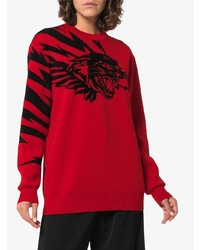 roter bedruckter Pullover mit einem Rundhalsausschnitt von Givenchy
