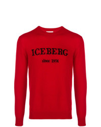 roter bedruckter Pullover mit einem Rundhalsausschnitt von Iceberg