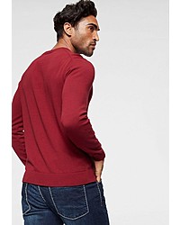 roter bedruckter Pullover mit einem Rundhalsausschnitt von Izod