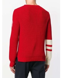 roter bedruckter Pullover mit einem Rundhalsausschnitt von Valentino