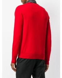 roter bedruckter Pullover mit einem Rundhalsausschnitt von Dolce & Gabbana