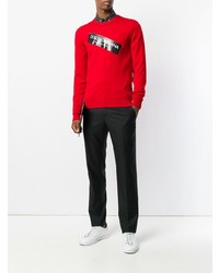 roter bedruckter Pullover mit einem Rundhalsausschnitt von Dolce & Gabbana