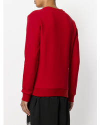 roter bedruckter Pullover mit einem Rundhalsausschnitt von Marcelo Burlon County of Milan