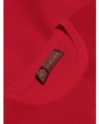 roter bedruckter Pullover mit einem Rundhalsausschnitt von Versace