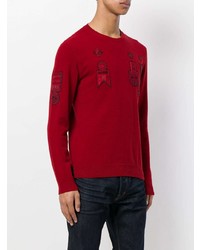 roter bedruckter Pullover mit einem Rundhalsausschnitt von Valentino