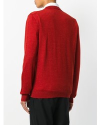 roter bedruckter Pullover mit einem Rundhalsausschnitt von Lanvin