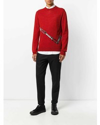roter bedruckter Pullover mit einem Rundhalsausschnitt von Lanvin